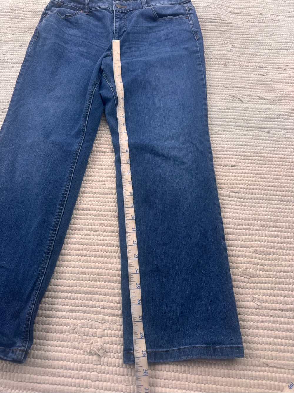 Talbots Simply Flattering Curvy Straight Leg Jeans 14P Petite Stretch Denim - Picture 3 of 9